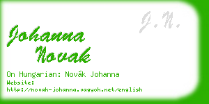 johanna novak business card