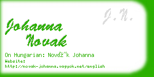 johanna novak business card